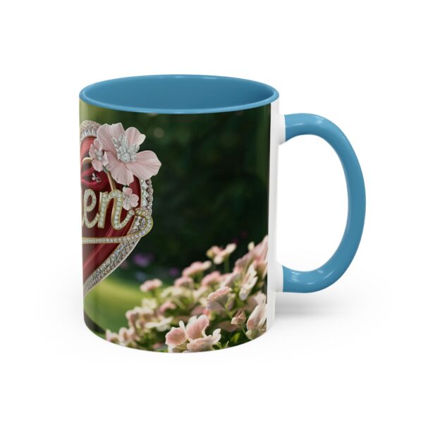 Our "Amen" Inspirational 'Elaborate Red Flowers Heart' design Accent Coffee Mug, Perfect for Wedding Gifts, Love & Faith Decor, Philippians 4:8 - Image 34