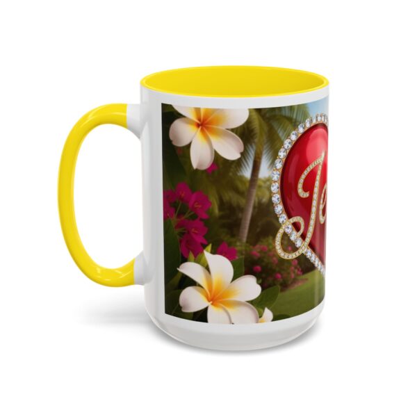 Our "Jesus" Garden solid red heart design Accent Coffee Mug, Perfect for Wedding Gifts, Love Confessions, Inspirational Floral Decor - Image 63
