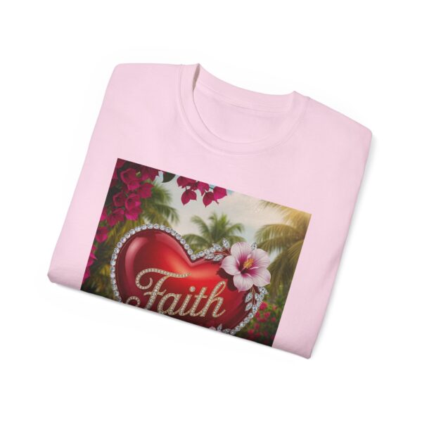 Our "Faith" Inspirational 'Solid Red Heart' Design Vintage Christian Faith Apparel Unisex Cotton T-Shirt, Thoughtful Quote, Philippians 4:8 - Image 53