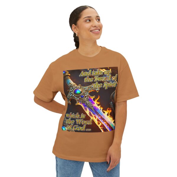 Our "Sword of the Spirit" Inspirational Bible Verse Christian Unisex Tee Religious Oversized Shirt, Boxy Top, Spiritual, Gift for Christians - Image 19