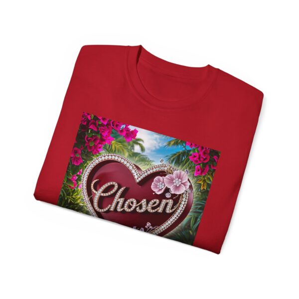 Our "Chosen" Inspirational 'Solid Red Heart' Design Vintage Christian Faith Apparel Unisex Cotton T-Shirt, Thoughtful Quote, Philippians 4:8 - Image 61