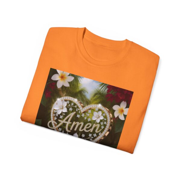 Our "Amen" Inspirational 'Diamond Ring Heart' Design Vintage Christian Faith Apparel Unisex Cotton T-Shirt Thoughtful Quote, Philippians 4:8 - Image 17