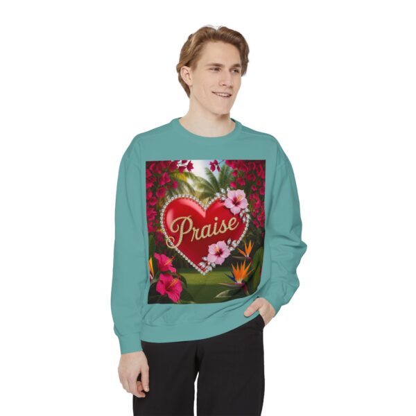 Sweatshirt Unisex Inspirational-Our "Praise" 'Solid Red Heart' design! Christian Virtues Uplifting Faith-Based Apparel Gospel Comfort - Image 23
