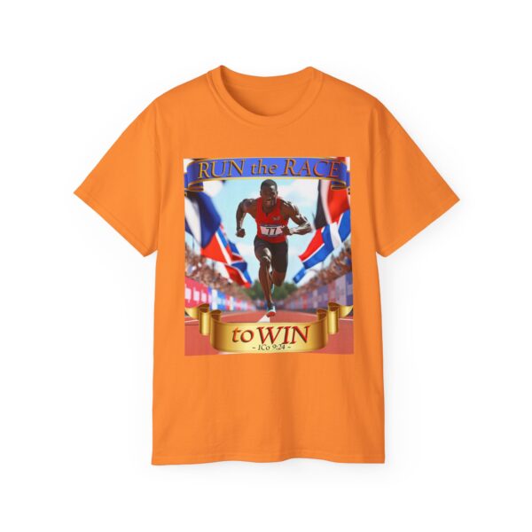Our "RUN the RACE to WIN" Biblical, Inspirational Christian Unisex Cotton T-Shirt, Faith Spiritual Apparel, Love Gift - Image 13