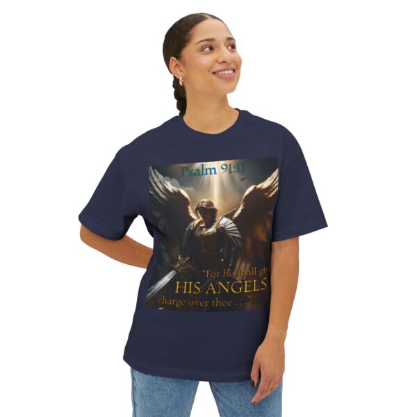 Angelic Guardian Biblical Unisex Tee, Inspirational, Christian Tshirt, Oversized Shirt, Boxy Top - Image 35