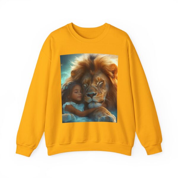 Crewneck Lightweight Sweatshirt with our Inspirational "Lucy and Lion" design. Vintage Christian Faith Apparel Gospel Fashion Biblical Fantasy, Unisex - Image 11