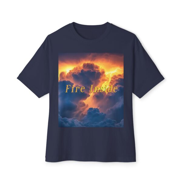 Inspirational Unisex Oversized T-Shirt for Men and Women, with our 'Storm Light' "Fire Inside" design! Beauty of Creation Tropical Storm - Image 33