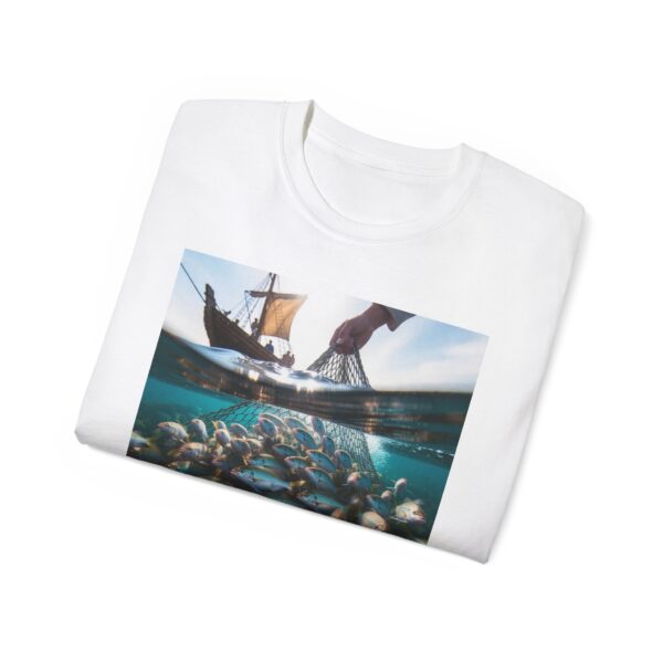 Our "Be ye fishers of MEN" Inspirational Christian Unisex Cotton T-Shirt, Faith Spiritual Apparel, Love Gift - Image 8