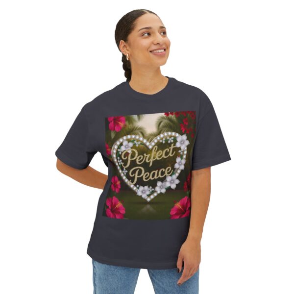 Our "PERFECT PEACE" Biblical 'Garden' Unisex Tee Inspirational Christian Tshirt for Men and Women, Oversized Shirt, Boxy Top Tee Shirt - Image 23