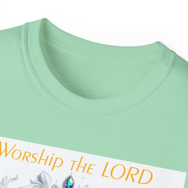 Our inspirational "Worship the Lord in the Beauty of Holiness" Christian Unisex Cotton T-Shirt, Faith Apparel, Love Gift, Gospel Fashion - Image 27
