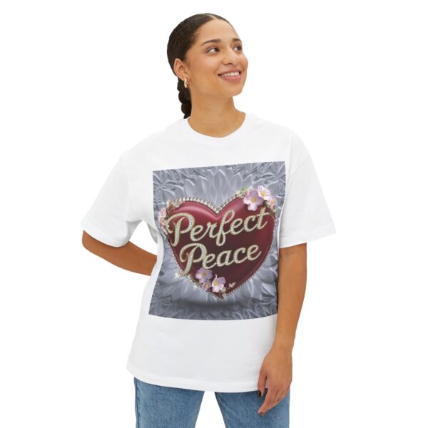 Our "PERFECT PEACE" Biblical Unisex Tee Inspirational Christian Tshirt for Men and Women, Oversized Shirt, Boxy Top, Unisex Tee Shirt, - Image 7
