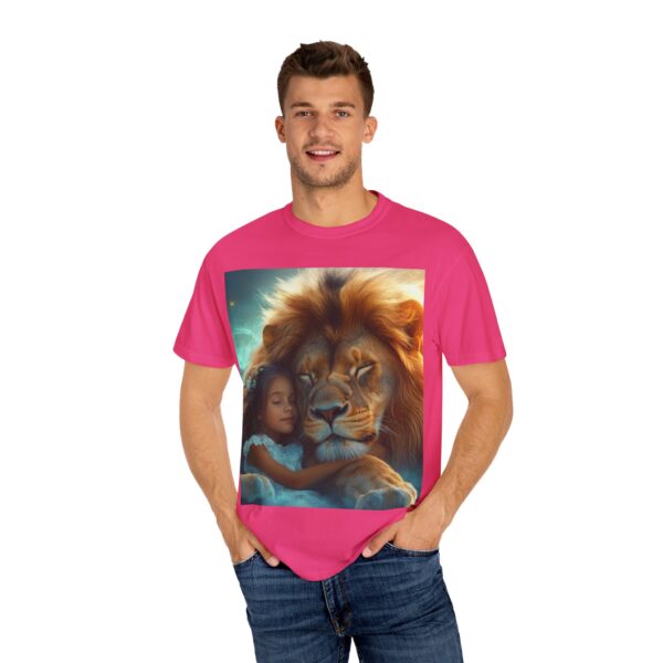 Garment-Dyed Unisex T-Shirt, "Lucy and Lion" Graphic Design Tee, Summer Casual Wear, Relaxed Style - Image 52