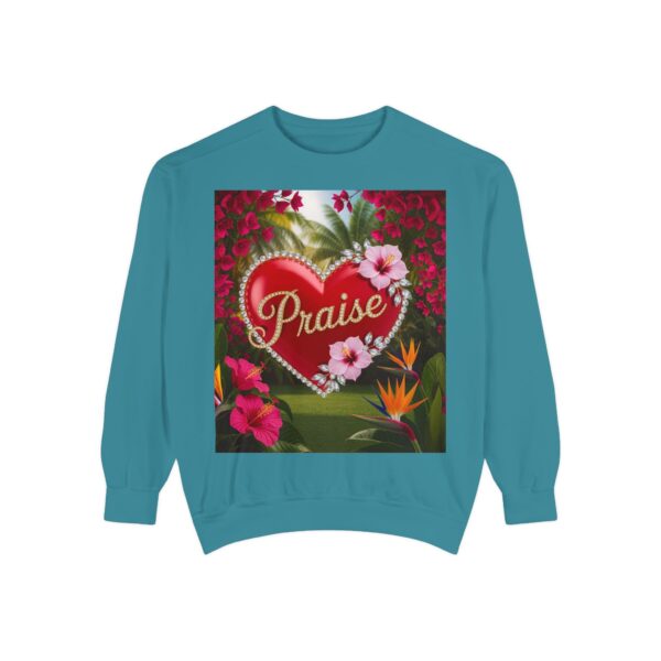 Sweatshirt Unisex Inspirational-Our "Praise" 'Solid Red Heart' design! Christian Virtues Uplifting Faith-Based Apparel Gospel Comfort - Image 25