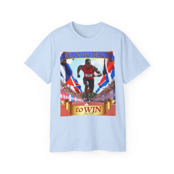 Our "RUN the RACE to WIN" Biblical, Inspirational Christian Unisex Cotton T-Shirt, Faith Spiritual Apparel, Love Gift - Image 37