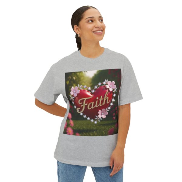 Our "FAITH" Inspirational Bible 'Flower-Garden' Christian Unisex Tee, Oversized Shirt, Boxy Top, Spiritual Tshirt, Gift for Christians - Image 10