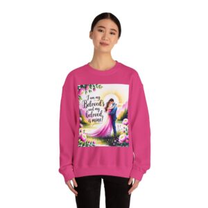 Crewneck Lightweight Sweatshirt with our "I am my Beloved's" Vintage Inspired Sweatshirt, Couple's Gift, Weddings, Anniversaries, Biblical, Song of Solomon