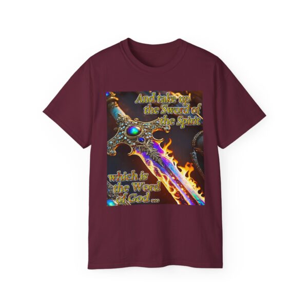 Our "Sword of the Spirit" Inspirational Bible Verse Design Unisex Cotton T-Shirt Philippians 4:8 Faith Apparel Spiritual Warfare gift - Image 13