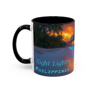 Our "Night Lights-Philippines" design Accent Coffee Mug, Perfect for Wedding Gifts, Inspirational Decor Beauty of God's Creation Tea Ceramic
