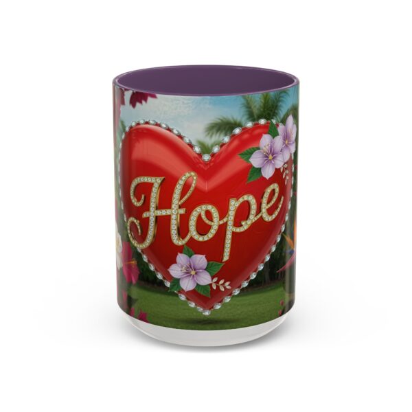 Our "Hope" 'Solid Red Heart' Inspirational design! Accent Coffee Mug, Perfect for Wedding Gifts, Love Confessions, Inspirational Floral Decor Philippians 4:8 - Image 57