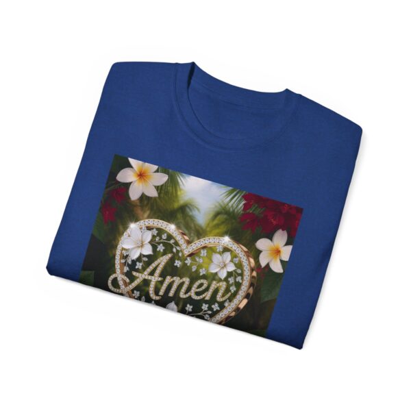 Our "Amen" Inspirational 'Diamond Ring Heart' Design Vintage Christian Faith Apparel Unisex Cotton T-Shirt Thoughtful Quote, Philippians 4:8 - Image 41