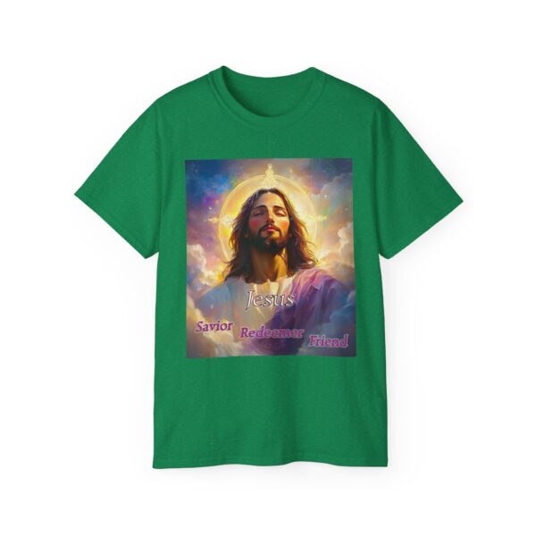 Our "Jesus! Savior Redeemer Friend" Inspirational Christian Unisex Cotton T-Shirt, Faith Spiritual Apparel, Gift for Christians - Image 32