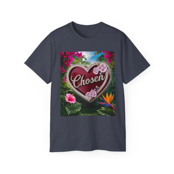 Our "Chosen" Inspirational 'Solid Red Heart' Design Vintage Christian Faith Apparel Unisex Cotton T-Shirt, Thoughtful Quote, Philippians 4:8 - Image 46