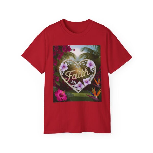 Our "Faith" Inspirational 'Diamond Ring Heart' Design Vintage Christian Faith Apparel Unisex Cotton T-Shirt Thoughtful Quote, Philippians 4:8 - Image 59