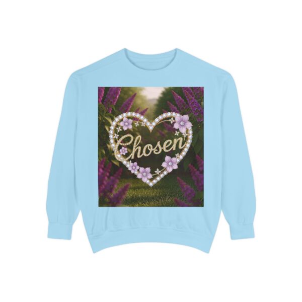 Sweatshirt Unisex Inspirational "Chosen" 'Diamond Ring Heart' Christian Apparel, Faith-Based Comfort, Jumper, Gift for Believers - Image 33