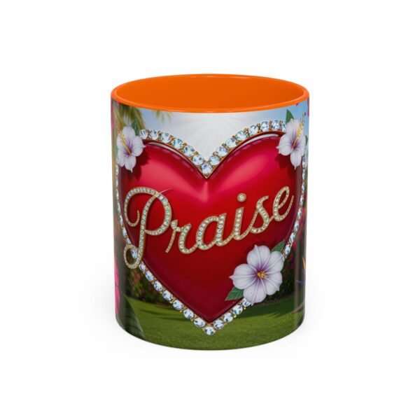 Our "Praise" 'Solid Red Heart' Inspirational Design Accent Coffee Mug, Perfect for Wedding Gifts, Love & Faith Decor, Philippians 4:8 - Image 41
