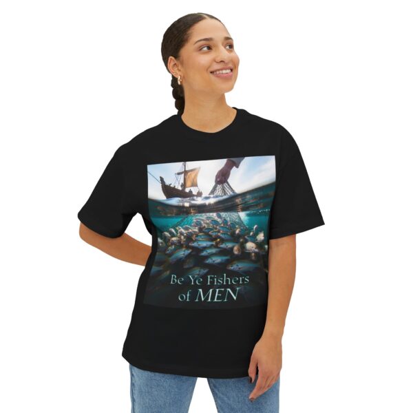 Biblical Unisex Tee, "Fishers of Men" Israel, Sea of Galilee, Inspirational, Christian Tshirt, Religious Oversized Shirt, Boxy Top - Image 15