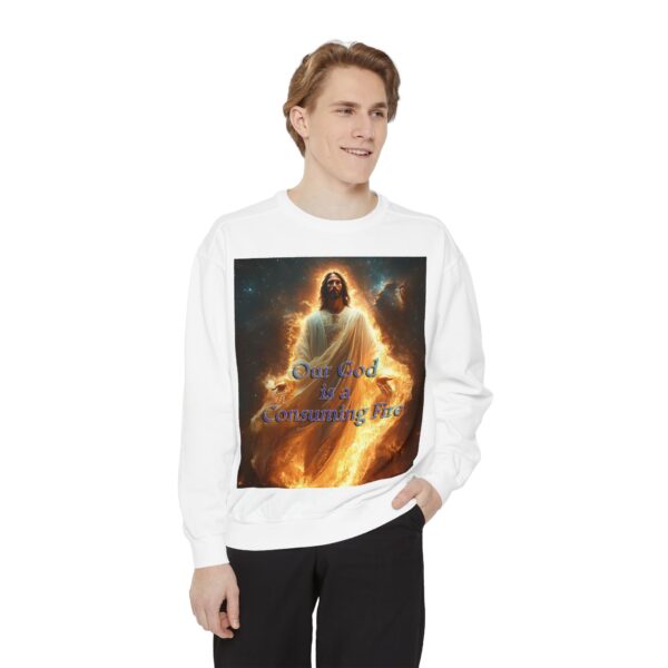 Sweatshirt Unisex Inspirational-Our Majestic "Our God is a Consuming Fire" Design - Faith Apparel, Unisex Top, Religious Gift, Comfort Wear, Church Event Style - Image 6