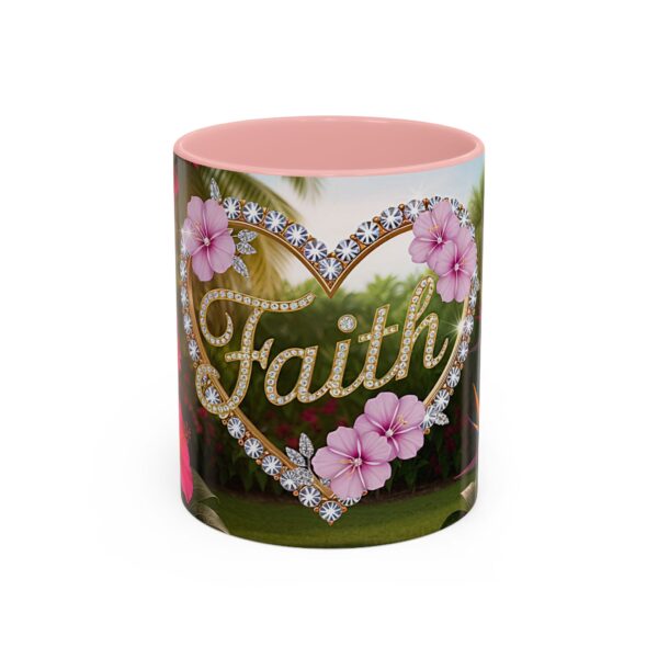 Our "Faith" 'Diamond Ring Heart' Inspirational design Accent Coffee Mug, Perfect for Wedding Gifts, Love & Faith Decor, Philippians 4:8 - Image 9