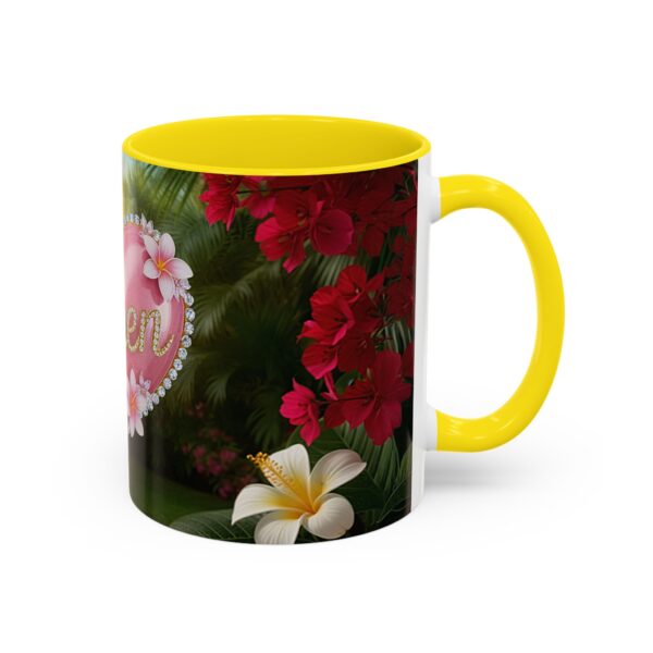 Our "Amen" Inspirational 'Solid Pink Heart' design Accent Coffee Mug, Perfect for Wedding Gifts, Love & Faith Decor, Philippians 4:8 - Image 50