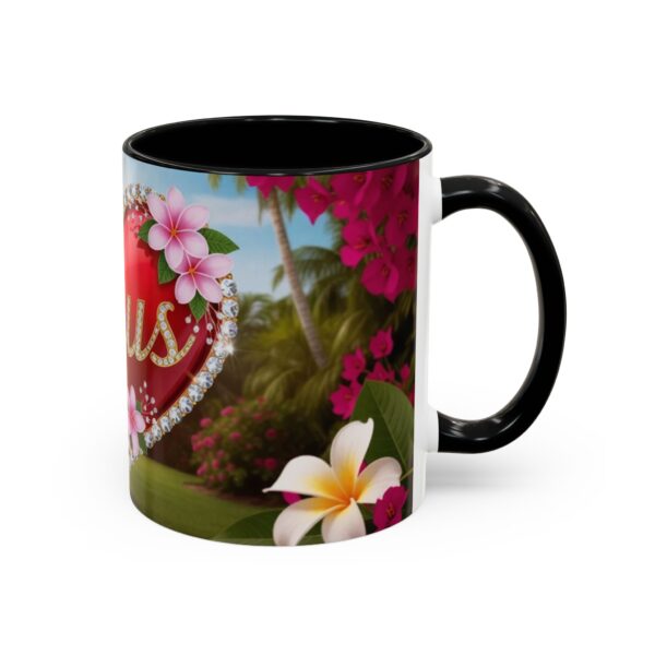Our "Jesus" Garden solid red heart design Accent Coffee Mug, Perfect for Wedding Gifts, Love Confessions, Inspirational Floral Decor - Image 2
