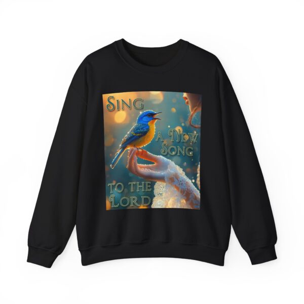 Crewneck Lightweight Sweatshirt with our 'Song Bird' "Sing a New Song" design-Vintage Christian Inspirational Faith Apparel Gospel Sweatshirt Unisex - Image 7