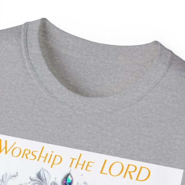 Our inspirational "Worship the Lord in the Beauty of Holiness" Christian Unisex Cotton T-Shirt, Faith Apparel, Love Gift, Gospel Fashion - Image 7