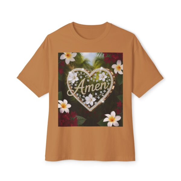 Our "AMEN" Biblical 'Diamond Ring Heart' Unisex Tee, Inspirational, Christian Tshirt, Oversized Shirt, Boxy Top! - Image 17