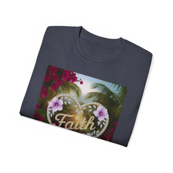 Our "Faith" Inspirational 'Diamond Ring Heart' Design Vintage Christian Faith Apparel Unisex Cotton T-Shirt Thoughtful Quote, Philippians 4:8 - Image 50