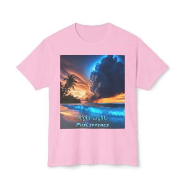 T-Shirt with Tropical Beach Design - Night Lights Philippines, Summer Vibe, Beach House Decor, Travel Gift, Relaxed Fit Tee - Image 49