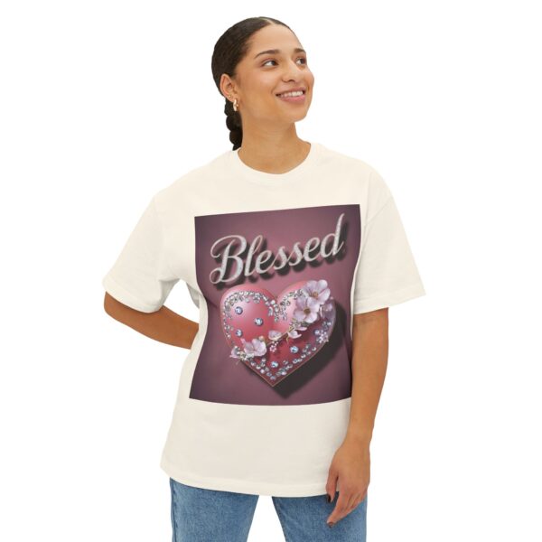 Our "BLESSED" Biblical Unisex Tee - Inspirational Christian Tshirt for Men and Women, Religious Oversized Shirt, Boxy Top, Unisex Tee Shirt, - Image 3