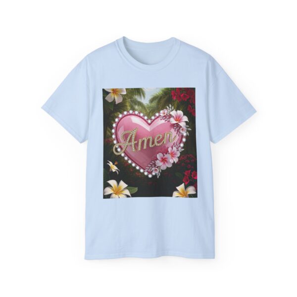 Our "Amen" Inspirational 'Solid Pink Heart' Design Vintage Christian Faith Apparel Unisex Cotton T-Shirt, Thoughtful Quote, Philippians 4:8 - Image 38
