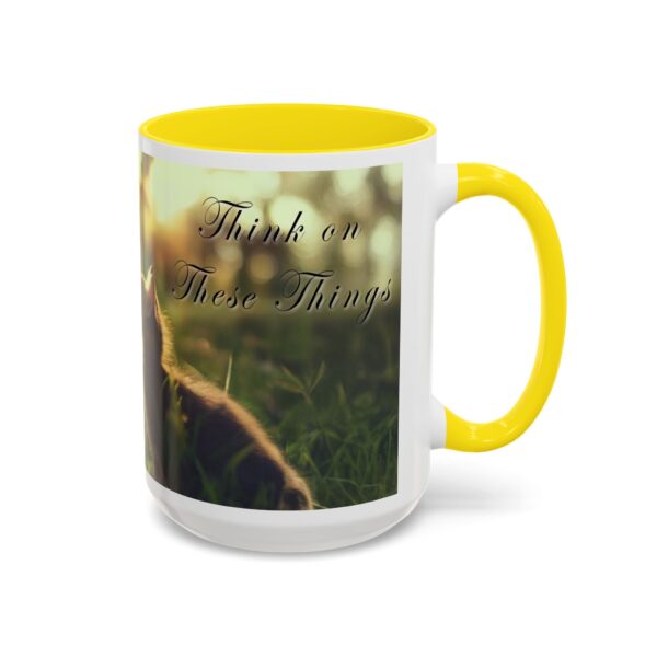 Our 'Kitten Kisses' "Think on these things" Inspirational Coffee Mug Perfect for Christian Gift Birthday Coffee & Cat Lover Philippians 4:8 - Image 62