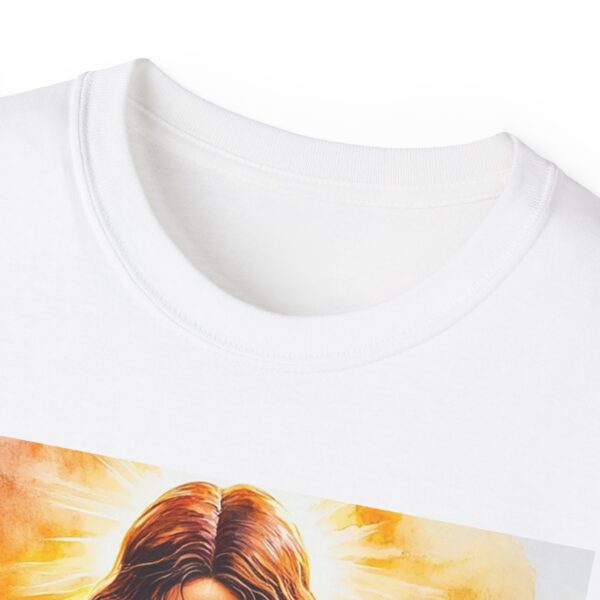 Our "God is Love" series with Jesus hugging a SMALL FAMILY Inspirational Christian Unisex Cotton T-Shirt, Faith Spiritual Apparel, Love Gift - Image 4