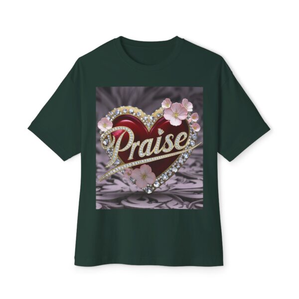 Our "PRAISE" Inspirational Bible Verse Christian Unisex Tee, Religious Oversized Shirt, Boxy Top, Spiritual Tshirt, Gift for Christians - Image 25