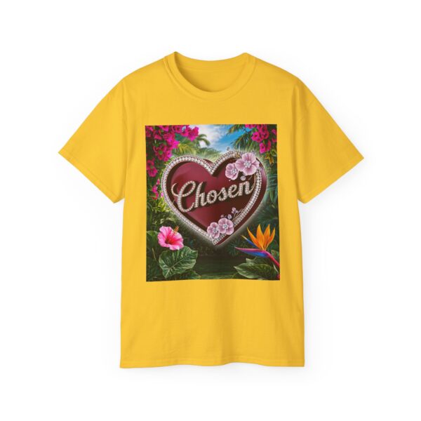 Our "Chosen" Inspirational 'Solid Red Heart' Design Vintage Christian Faith Apparel Unisex Cotton T-Shirt, Thoughtful Quote, Philippians 4:8 - Image 26