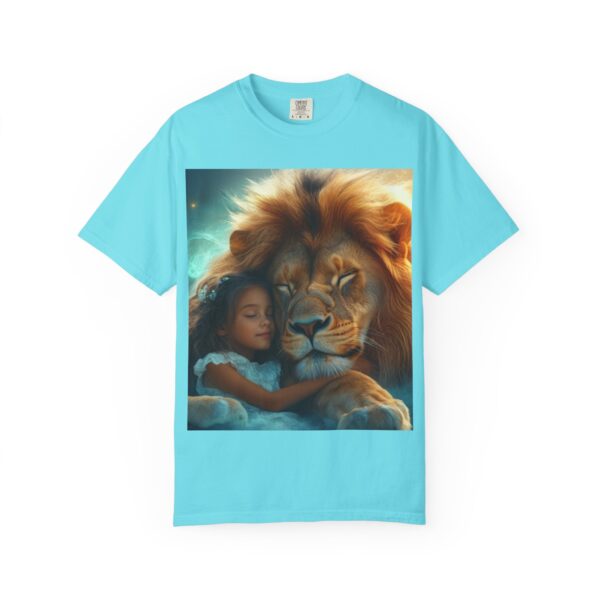 Garment-Dyed Unisex T-Shirt, "Lucy and Lion" Graphic Design Tee, Summer Casual Wear, Relaxed Style - Image 29