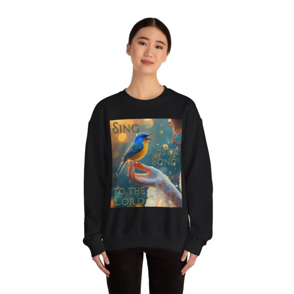 Crewneck Lightweight Sweatshirt with our 'Song Bird' "Sing a New Song" design-Vintage Christian Inspirational Faith Apparel Gospel Sweatshirt Unisex - Image 8