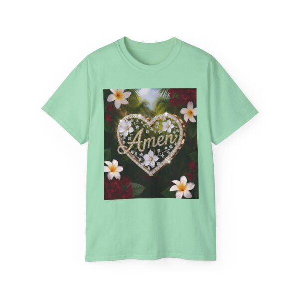 Our "Amen" Inspirational 'Diamond Ring Heart' Design Vintage Christian Faith Apparel Unisex Cotton T-Shirt Thoughtful Quote, Philippians 4:8 - Image 30