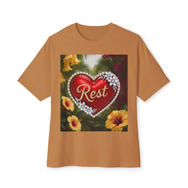 Our "REST" Biblical 'Garden' solid design Unisex Tee Inspirational Christian Tshirt for Men and Women, Oversized Shirt, Boxy Top Tee Shirt - Image 17