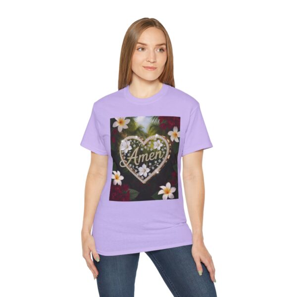 Our "Amen" Inspirational 'Diamond Ring Heart' Design Vintage Christian Faith Apparel Unisex Cotton T-Shirt Thoughtful Quote, Philippians 4:8 - Image 50